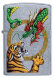 Зажигалка Zippo Dragon Design с покрытием Street Chrome™, латунь/сталь, серебристая, 36x12x56 мм