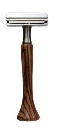Станок для бритья Erbe с двумя лезвиями, цвет хром, ручка- дерево. в Москве, фото 12