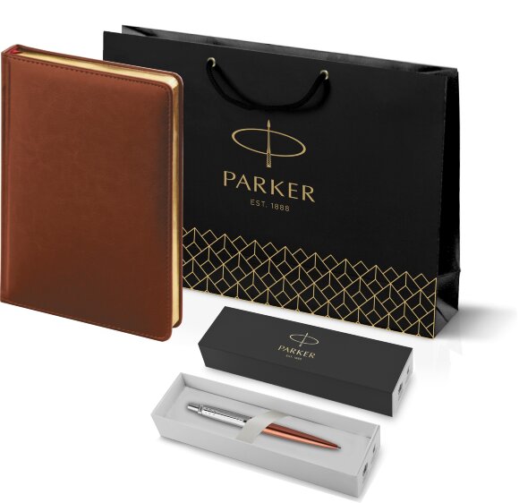 Подарочный набор Parker: Шариковая Ручка Parker Jotter Essential, Chelsea Orange CT и Ежедневник 195_3_128033189
