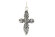Необычный серебряный нательный крестик без образа Христа