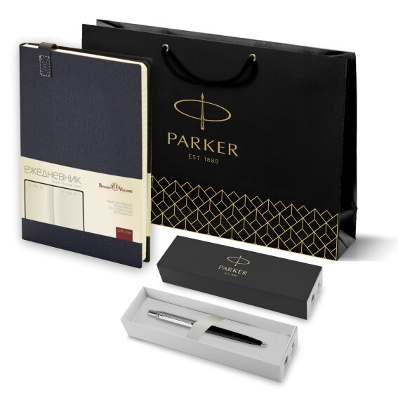 Подарочный набор Parker: Шариковая Ручка Parker Jotter K60 и Ежедневник 003335_1601010