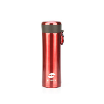Термокружка Stinger, 0,42 л, сталь/пластик, красный матовый, 7,5 х 6,9 х 22,2 см