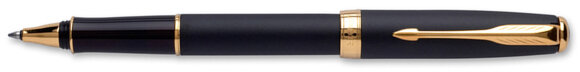 Роллерная ручка Parker Sonnet, цвет - матовый черный/золото с гравировкой