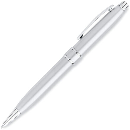 Фото: Шариковая ручка Cross Stratford. Цвет - серебристый матовый.