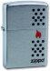 Зажигалка Zippo Chimney, с покрытием Brushed Chrome, латунь/сталь, серебристая, матовая, 36x12x56 мм