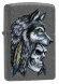 Зажигалка Zippo Wolf Skull с покрытием Iron Stone™, латунь/сталь, серая, матовая, 36x12x56 мм