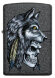 Зажигалка Zippo Wolf Skull с покрытием Iron Stone™, латунь/сталь, серая, матовая, 36x12x56 мм