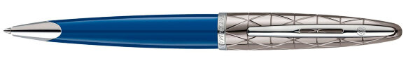 Шариковая ручка Waterman Blue Obsession, цвет - бронза/синий лак с гравировкой