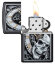 Зажигалка Zippo Skull Clock с покрытием Black Matte, латунь/сталь, чёрная, матовая, 36x12x56 мм