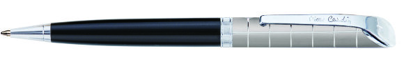 Ручка шариковая Pierre Cardin GAMME. Цвет - черный и серебристый. Упаковка Е