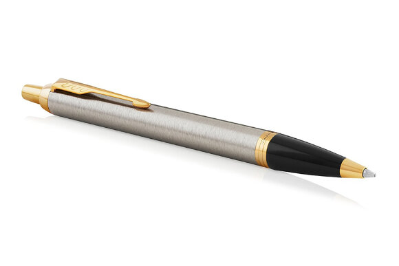 Шариковая ручка IM PARKER 1931670 с индивидуальной гравировкой имени, текста, логотипа. Гравировка получается золотистого цвета, отличный именной подарок.