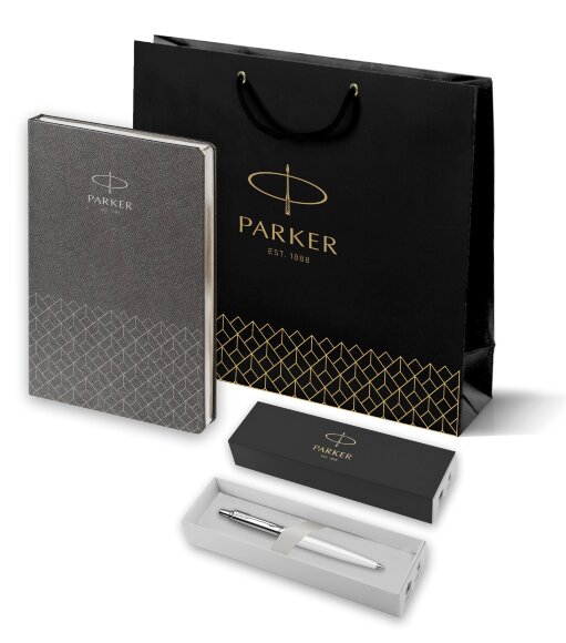 Подарочный набор Parker: Шариковая Ручка Parker Jotter K60: White и Ежедневник R0031110_5102930