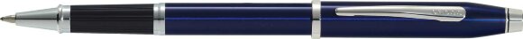 Ручка-роллер Cross Century II Blue lacquer, синий лак с отделкой родием с гравировкой