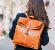 Рюкзак-сумка KLONDIKE DIGGER «Mara», натуральная кожа цвета коньяк, 32,5 x 36,5 x 11 см