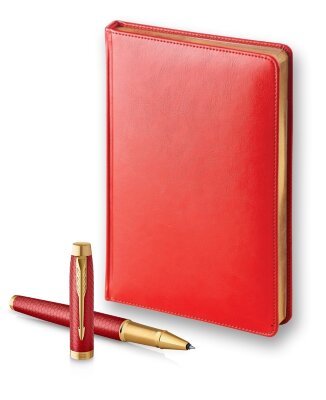 Подарочный набор Parker: Ручка Роллер Parker IM Premium T318 Red GT и Ежедневник 2143128_083647
