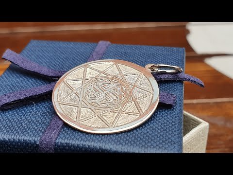 Серебряный круглый кулон для амулетов с гравировкой | Оптом и в Розницу