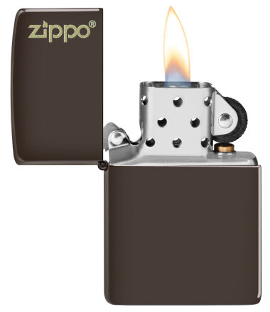 Фотография: Зажигалка Zippo Classic с покрытием Brown Matte, латунь/сталь, коричневая, матовая, 36x12x56 мм