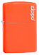 Зажигалка Zippo Classic с покрытием Neon Orange, латунь/сталь, оранжевая с логотипом, 36x12x56 мм