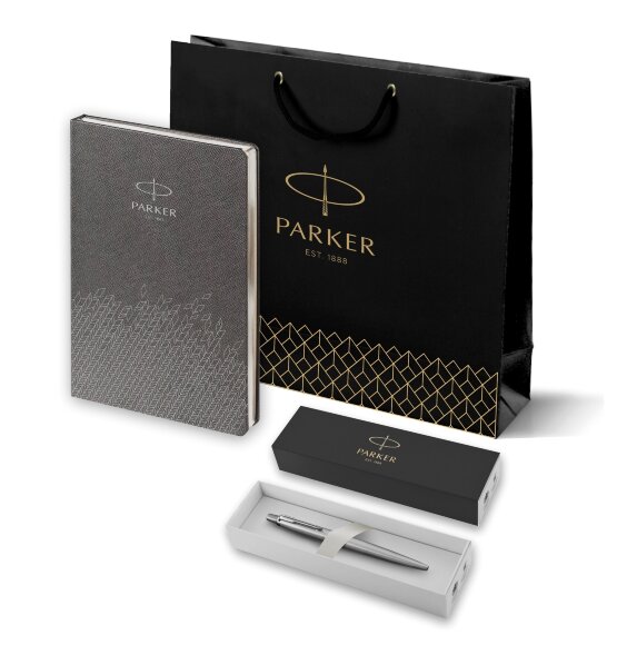 Подарочный набор Parker: Шариковая Ручка Parker Jotter Essential, St Steel СT и Ежедневник P1951110_5103170