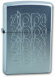 Зажигалка Zippo "Zippo Logo", с покрытием Satin Chrome™, латунь/сталь, серебристая, 36x12x56 мм