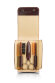 Набор для усов и бороды: в коричневом чехле щетка, расческа и ножницы MONDIAL SV-075-BAF-M