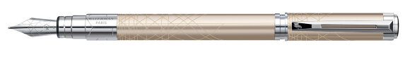Перьевая ручка Waterman Perspective Champagne CT. Перо из нержавеющей стали с гравировкой