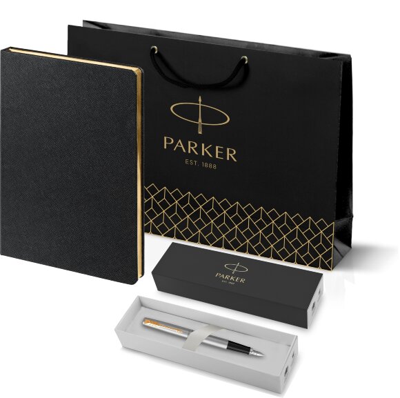 Подарочный набор Parker: Ручка Перьевая Parker Jotter Stainless Steel GT и Ежедневник 203111_05300948