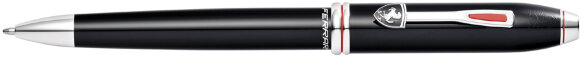 Шариковая ручка Cross Townsend Ferrari Glossy Black Lacquer / Rhodium с гравировкой
