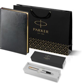 Подарочный набор Parker: Ручка Перьевая Parker Jotter Stainless Steel GT и Ежедневник 203312_8020948