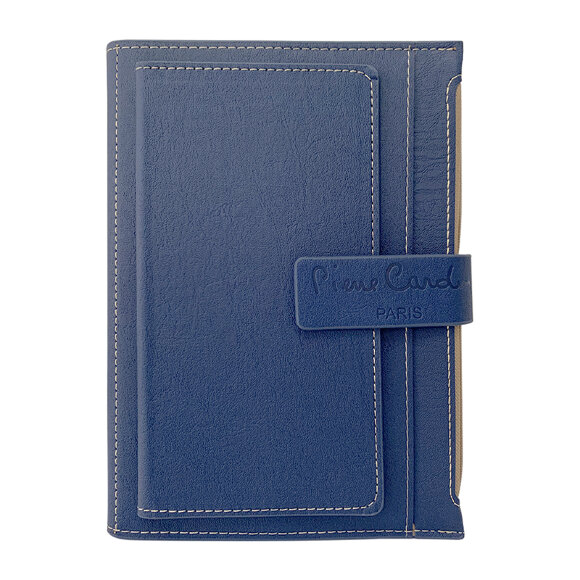 Записная книжка Pierre Cardin в обложке, синяя, 21,5 х 15,5, 3,5 см