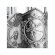 Набор для чая "Зимние виды спорта Фигурное катание" никелированный с чернением с открыткой и значком "Быстрее, Выше, Смелее" НБЗС74208/3