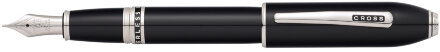  Перьевая ручка Cross Peerless 125. Цвет - черный/платина, перо - золото 18К/родий