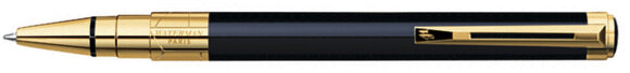 Шариковая ручка Waterman Perspeсtive Black GT. Корпус и колпачок: лакированная латунь. с гравировкой