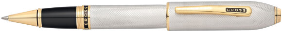 Ручка-роллер Selectip Cross Peerless 125. Цвет - платиновый/позолота с гравировкой