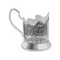 Набор для чая посеребренный "Обезличенный Герб РФ" НБС36525