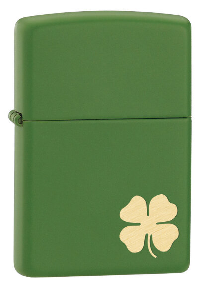 Зажигалка Zippo Classic с покрытием Moss Green Matte, латунь/сталь, зелёная, матовая, 36x12x56 мм