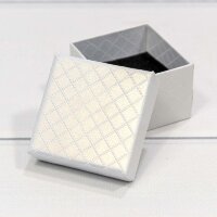 Коробка Квадратная 5x5x3 &quot;Ромбики&quot; Белый