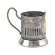 Набор для чая никелированный с позолотой "Почетному Дорожнику" с эмалью НБС18708/115э