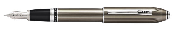 Перьевая ручка Cross Peerless Translucent Titanium Grey Engraved Lacquer с гравировкой