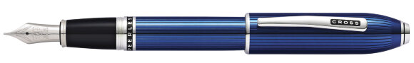 Перьевая ручка Cross Peerless Translucent Quartz Blue Engraved Lacquer с гравировкой