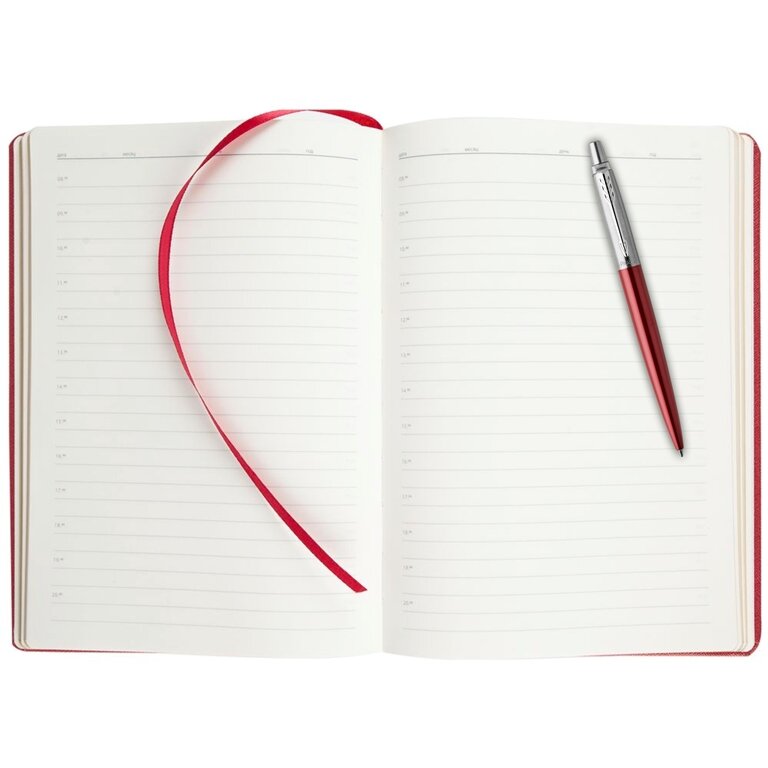 Подарочный набор Parker: Ежедневник и Шариковая Ручка Parker Jotter Essential, Kensington Red CT 50.1953187.11105s