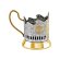 Набор для чая никелированный с позолотой "Рижский вокзал" НБС18708/169