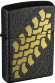 Зажигалка Zippo Tire Tracks с покрытием Black Crackle™, латунь/сталь, чёрная, матовая, 36x12x56 мм