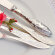 Набор десертный "Морозко": вилка, ложка, нож, чайная ложка (Серебро 925)