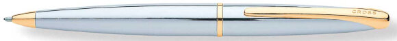 Шариковая ручка Cross ATX Цвет - серебро/позолота с гравировкой