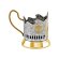 Набор для чая никелированный с позолотой "Спасская башня" НБС18708/171