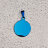 Адресник стальной круглый Ø25 мм с внешним кольцом (глянец) -  Синий 