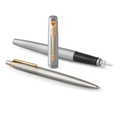 Подарочный набор из 2-х ручек Parker Jotter Stainless Steel GT 2093257