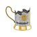 Набор для чая никелированный с позолотой "Сталин" НБС18708/152