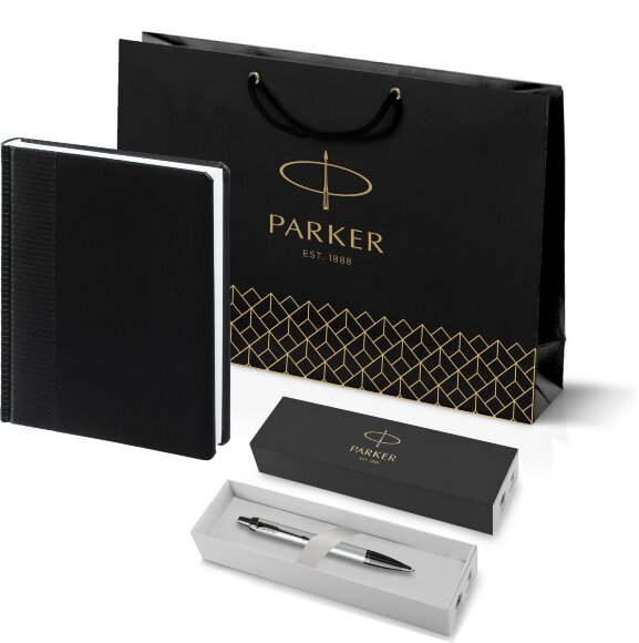 Подарочный набор Parker: Шариковая Ручка Parker PK IM MGREY BT и Ежедневник 212264_5307752